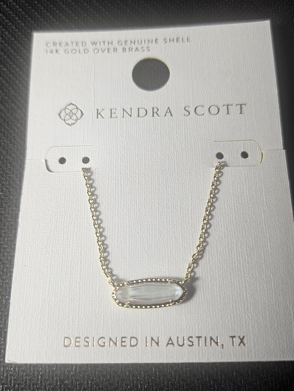 Kendra Scott Eva 14K Gold Over Brass Pendant Necklace in Mother of Pearl